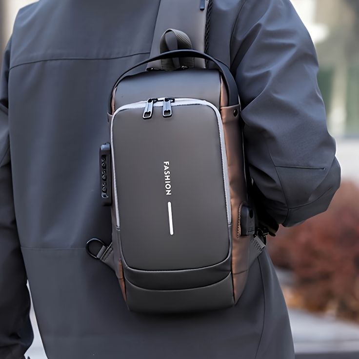 Anti-Theft Sling Bag With A USB Charging Cable